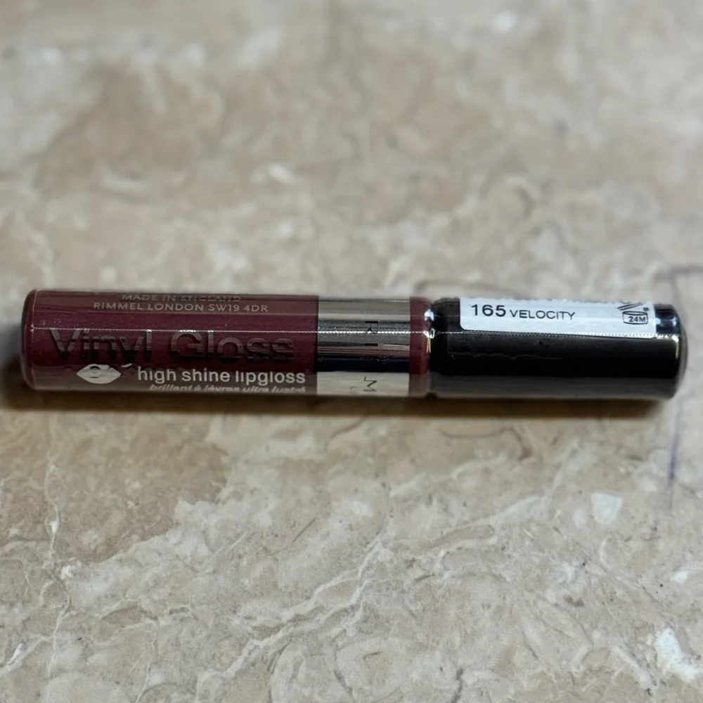 Rimmel Vinyl Gloss High Shine Long Lasting Lip Gloss 165 Velocity New Sealed